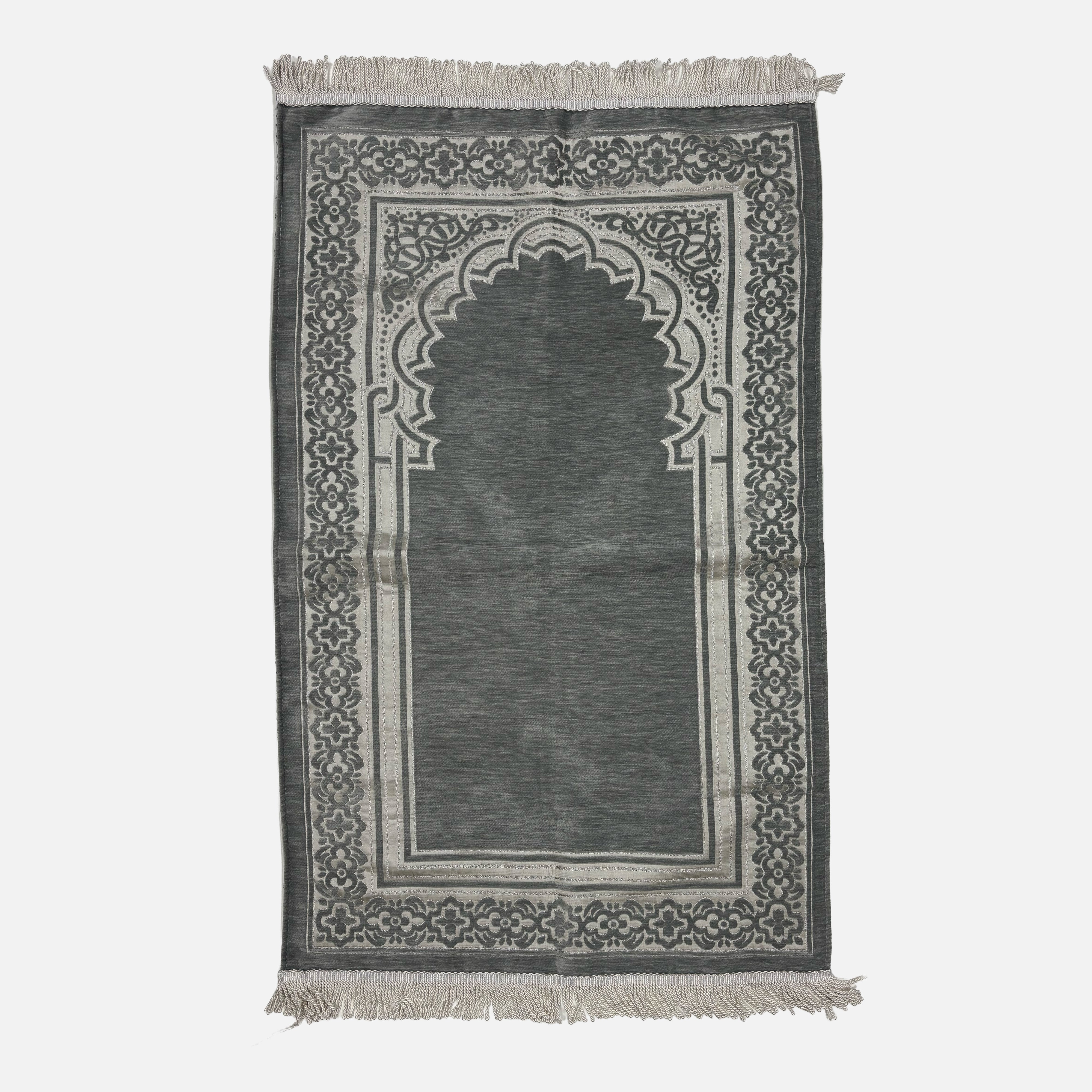 Luxury Chenile Grey Prayer Mat 11104-6