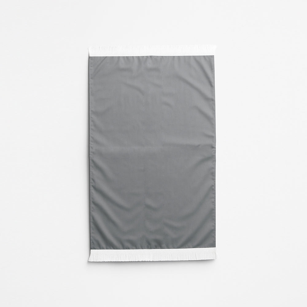 Plain Soft Touch Velvet Prayer Mat Silver AMTY 5022