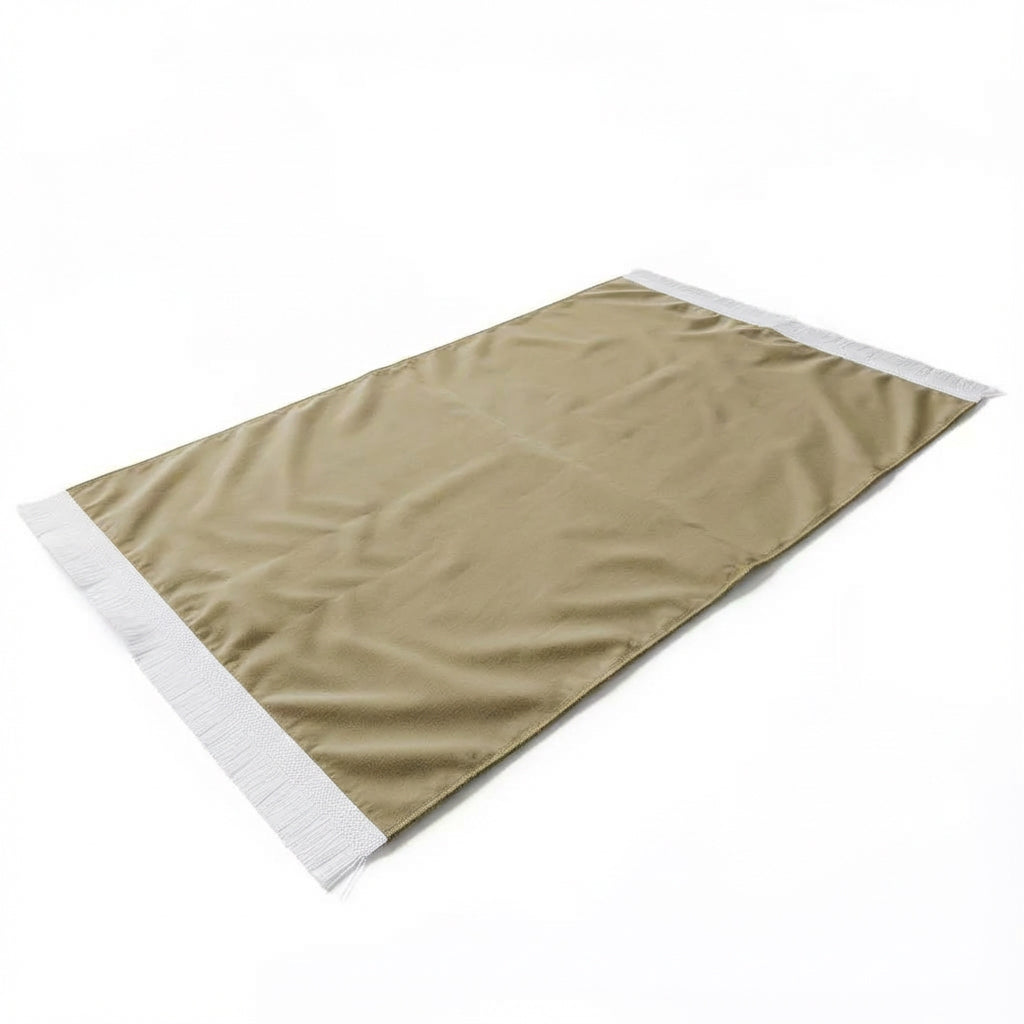 Plain Soft Touch Velvet Prayer Mat Gold AMTY 5022