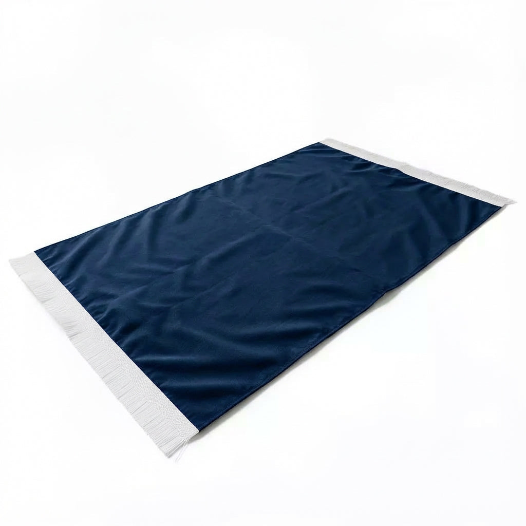 Plain Soft Touch Velvet Prayer Mat Navy AMTY 5022