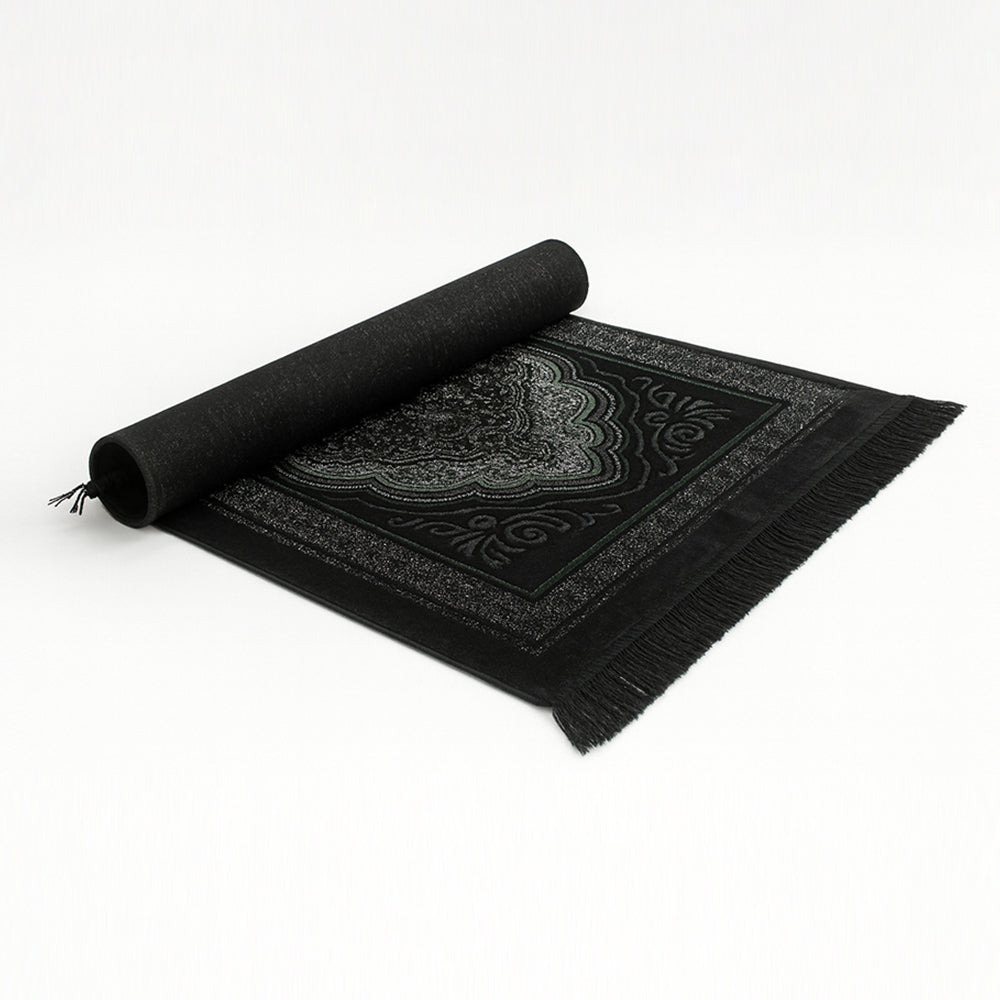 Velvet Glitter Black Prayer Mat AMTY-7056