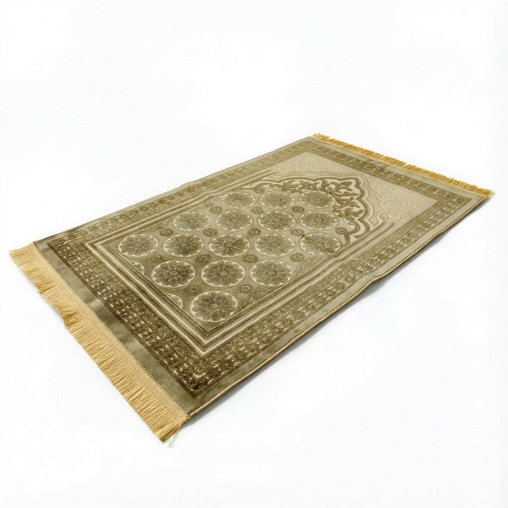 Velvet Glitter Prayer Mat Gold AMTY-7056