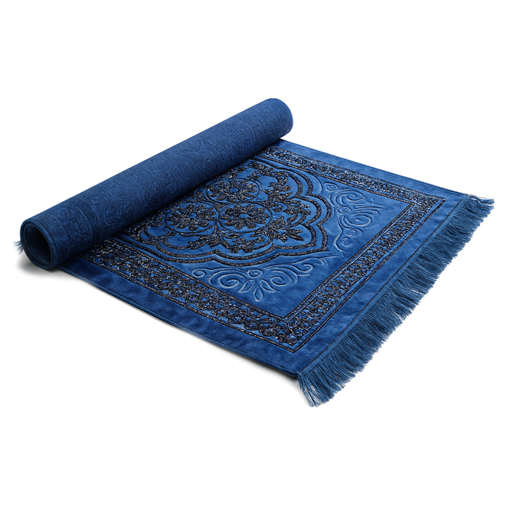 Velvet Glitter Navy Prayer Mat AMTY-7056