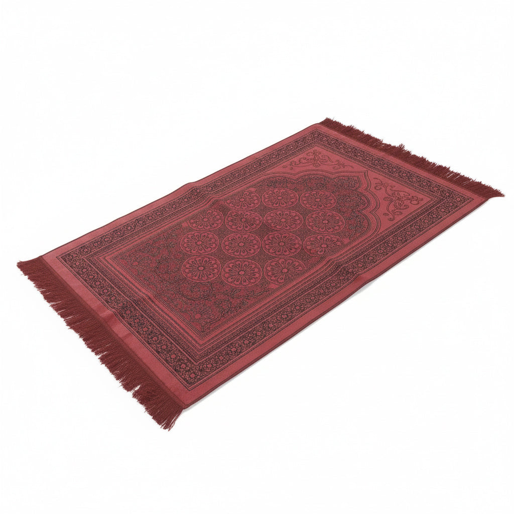 Velvet Glitter Red Prayer Mat AMTY-7056