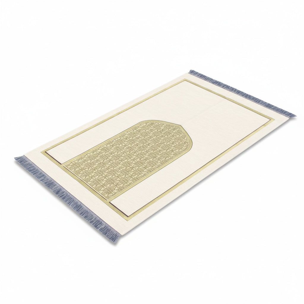 Mehraab Chenille Prayer Mat Cream AMTY 7065