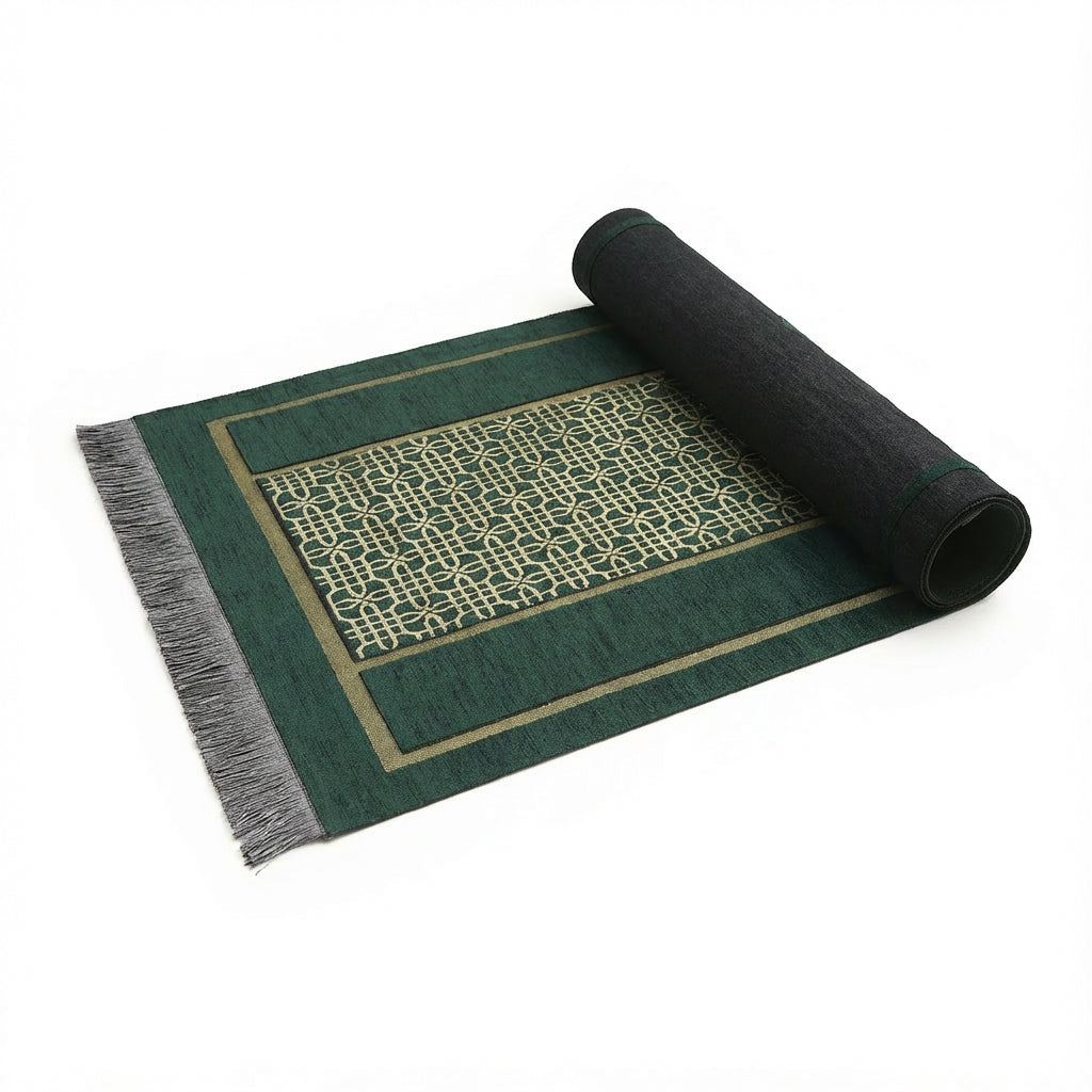 Mehraab Chenille Prayer Mat Green AMTY 7065
