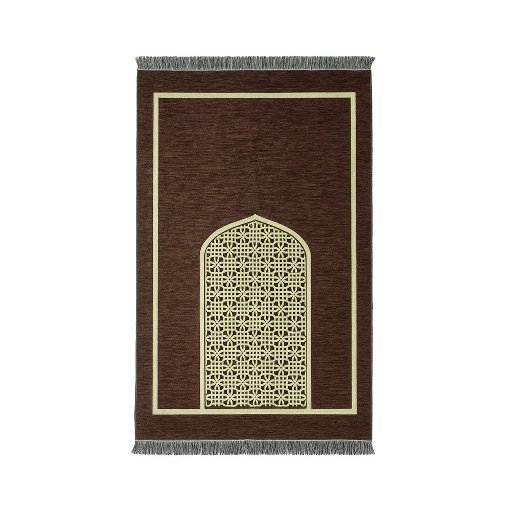 Mehraab Chenille Prayer Mat Mink AMTY 7065