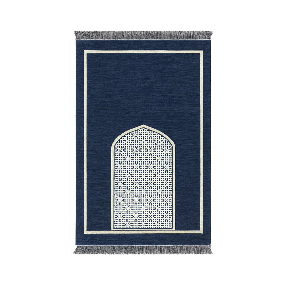 Mehraab Chenille Prayer Mat Navy AMTY 7065