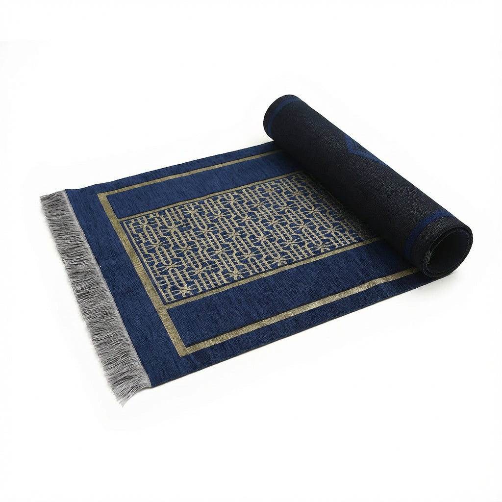 Mehraab Chenille Prayer Mat Navy AMTY 7065