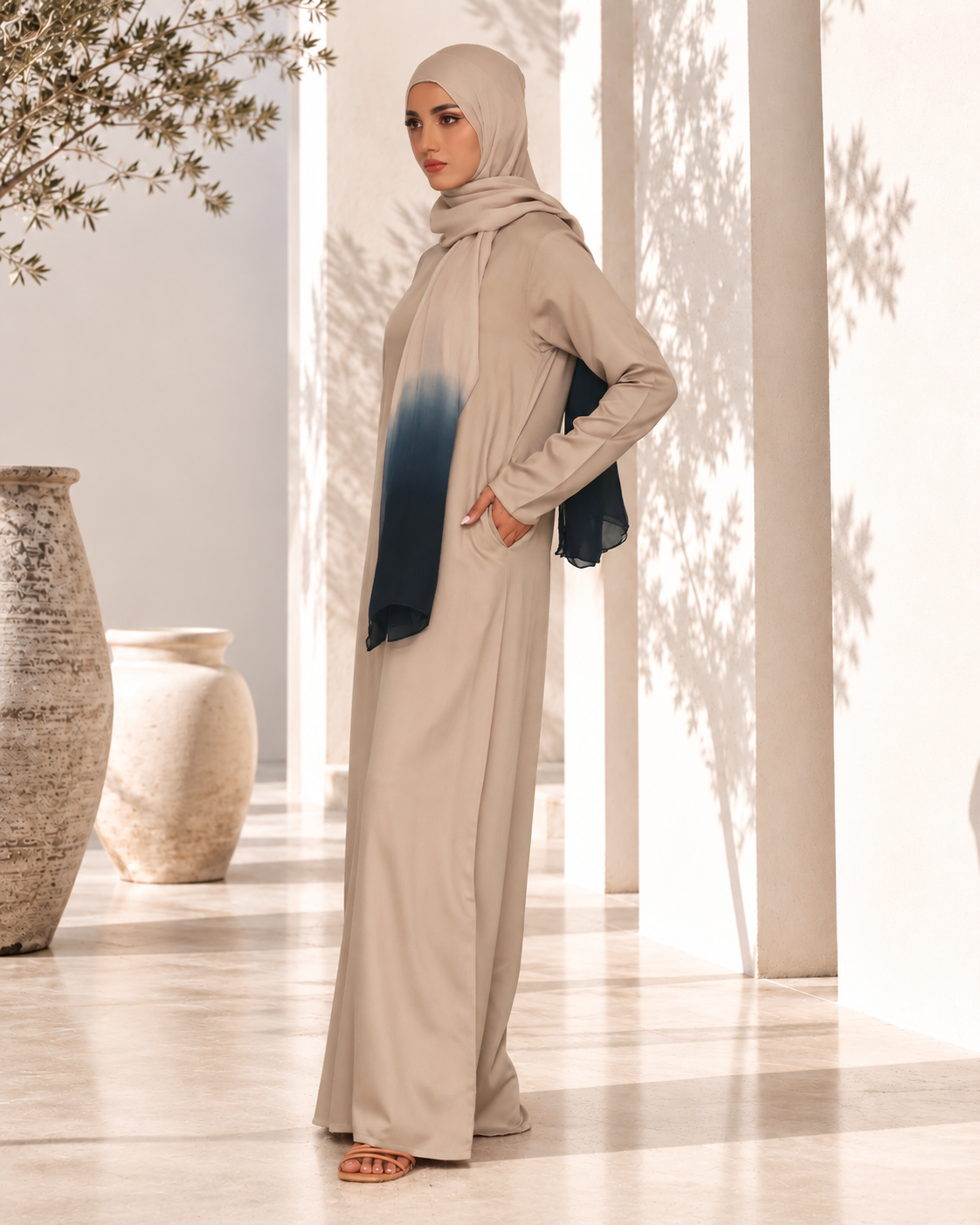 Inaya Abaya Khaki 223
