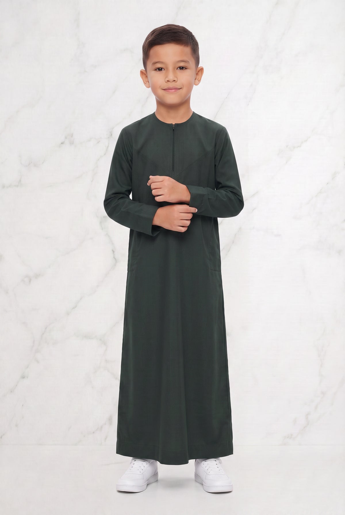 Boys Omani Thobe Olive Green K23 Col 17