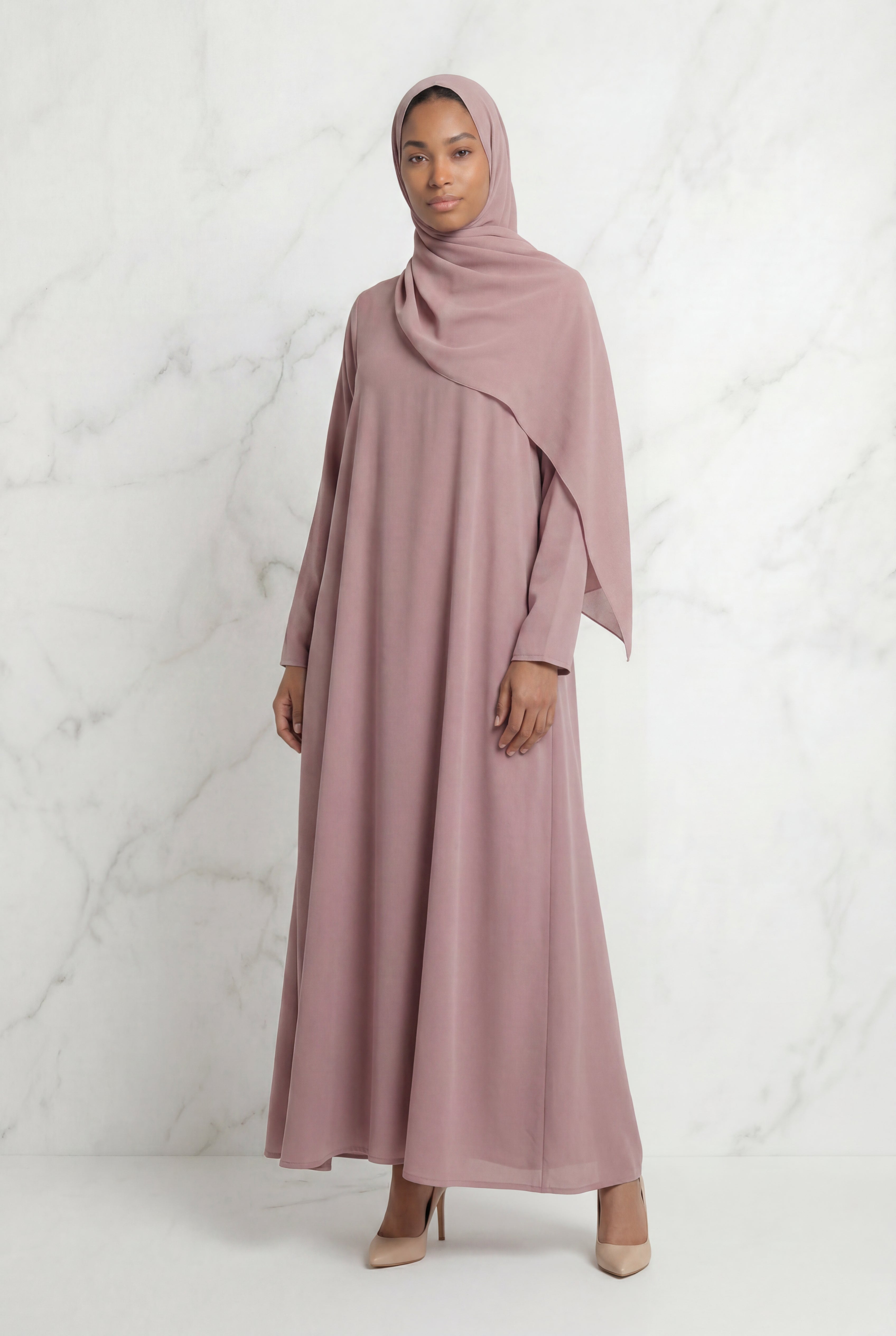 Kamila Casual Abaya Tea Pink 141