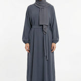 Textured Abaya Grey ASL-618 Col 36
