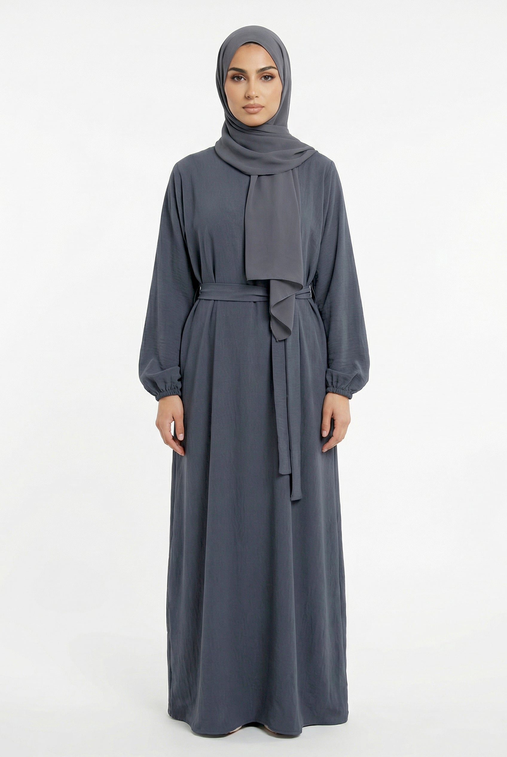 Textured Abaya Grey ASL-618 Col 36