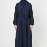 Textured Abaya Navy Blue ASL-618 Col 38