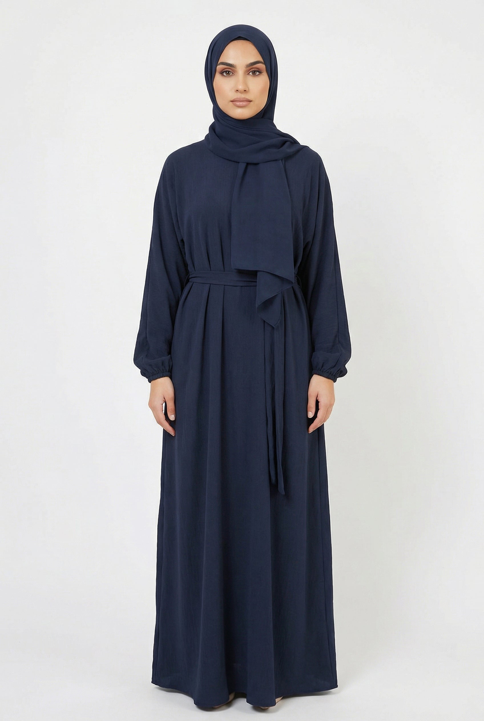 Textured Abaya Navy Blue ASL-618 Col 38