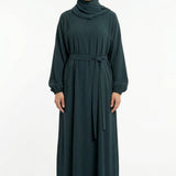 Textured Abaya Teal blue ASL-618 Col 39