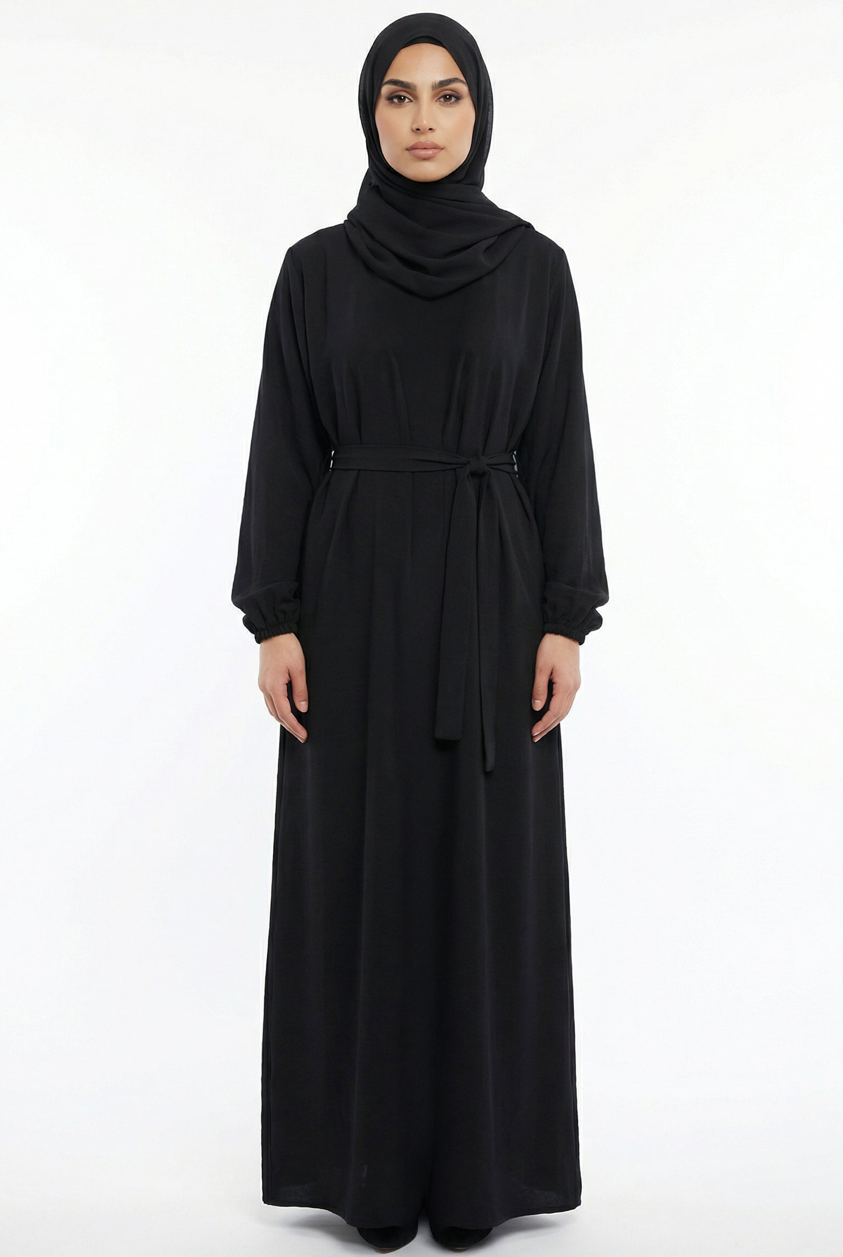Textured Abaya Black ASL-618