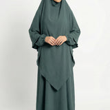 Textured Khimar Green ASL-618K Col 52