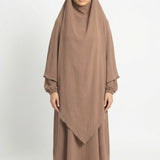 Textured Khimar Brown ASL-618K Col 7