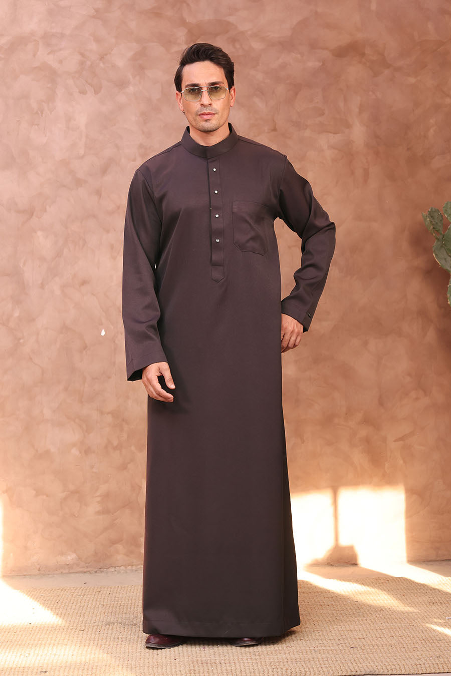 Essential Collared Thobe Maroon 1065