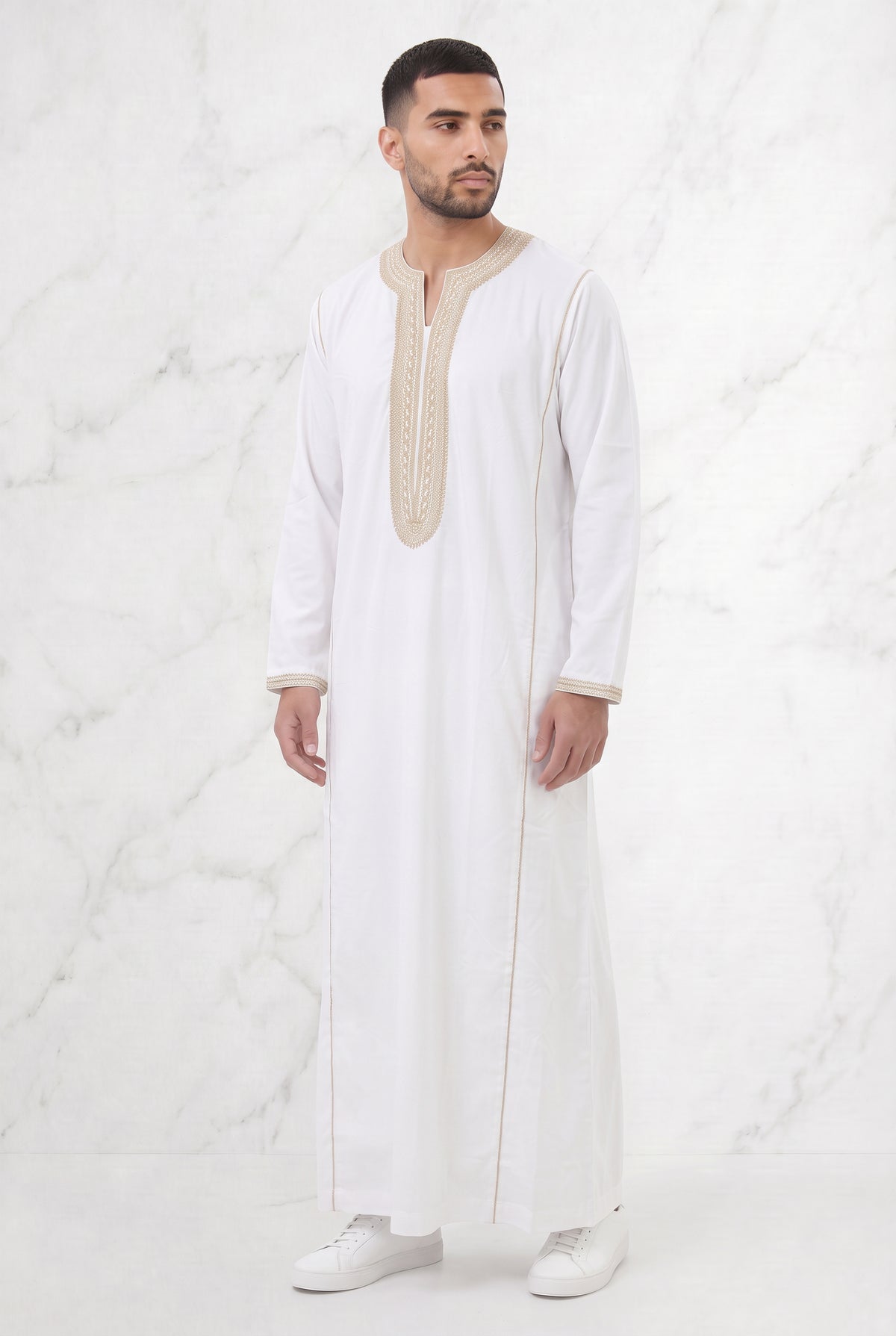 Moroccan Thobe Off White 1101