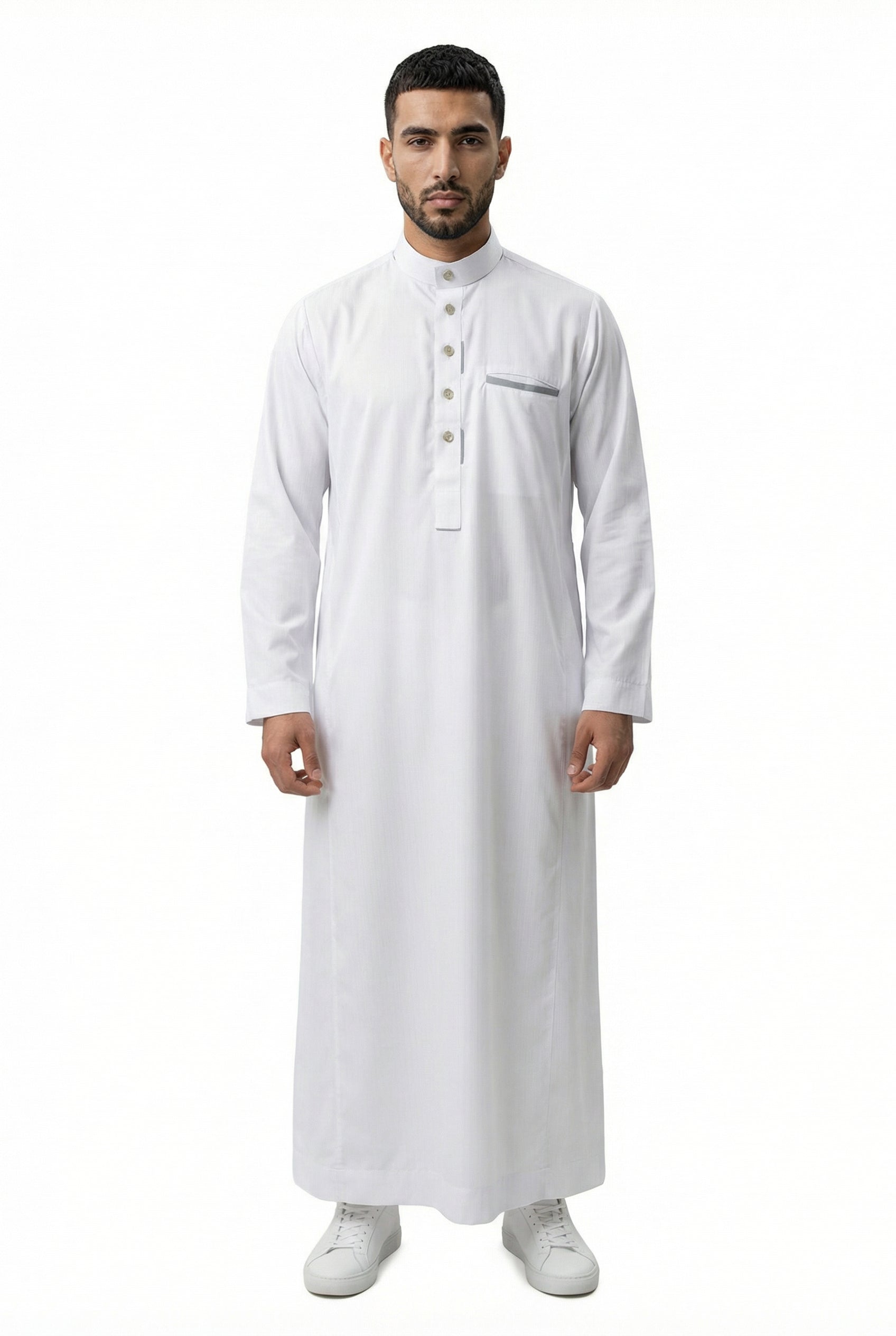 Collared Thobe White 1504