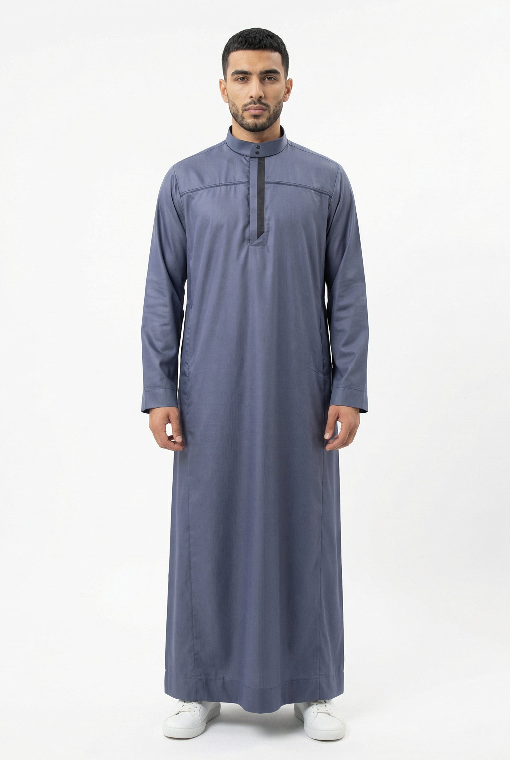 Collared Thobe Dark Grey 1505