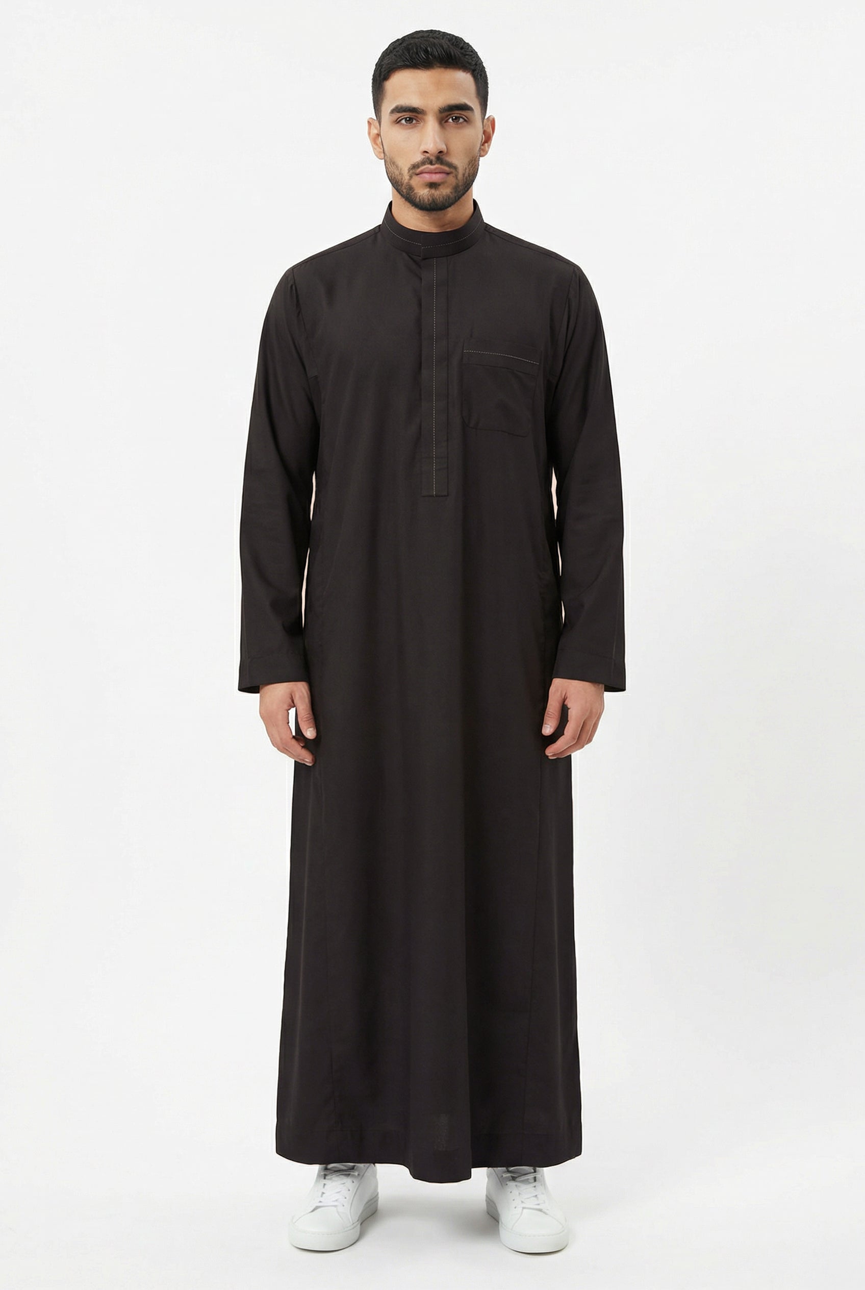 Collared Thobe Chocolate 554 Col 5