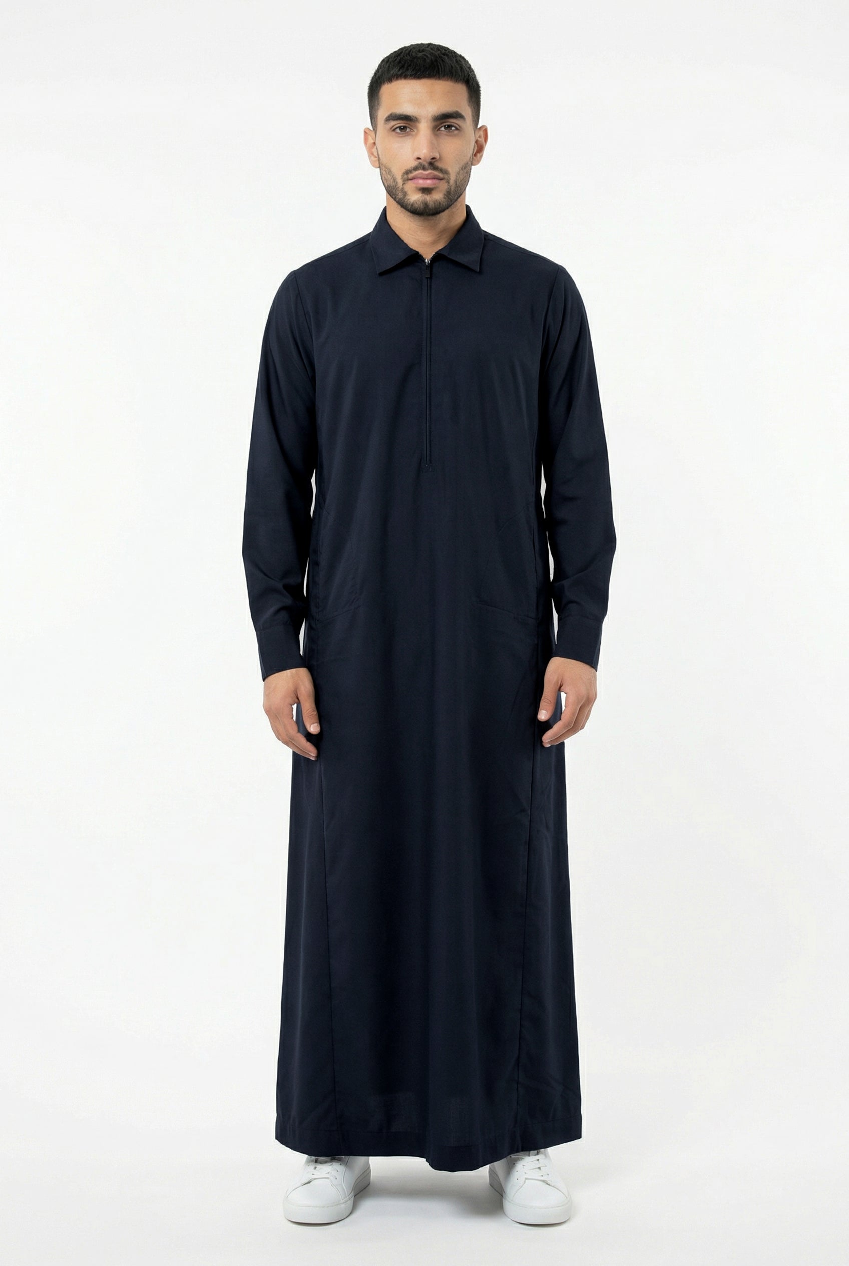 Collared Thobe Navy 671 Col 02