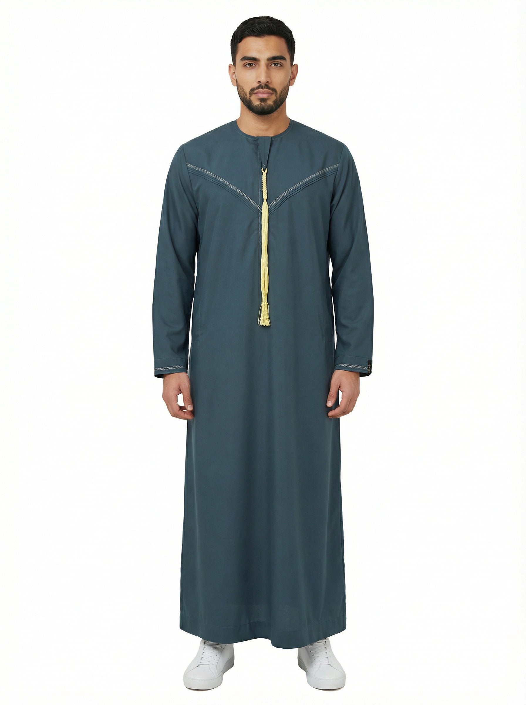Omani Thobe Emerald Blue 923 Col 04