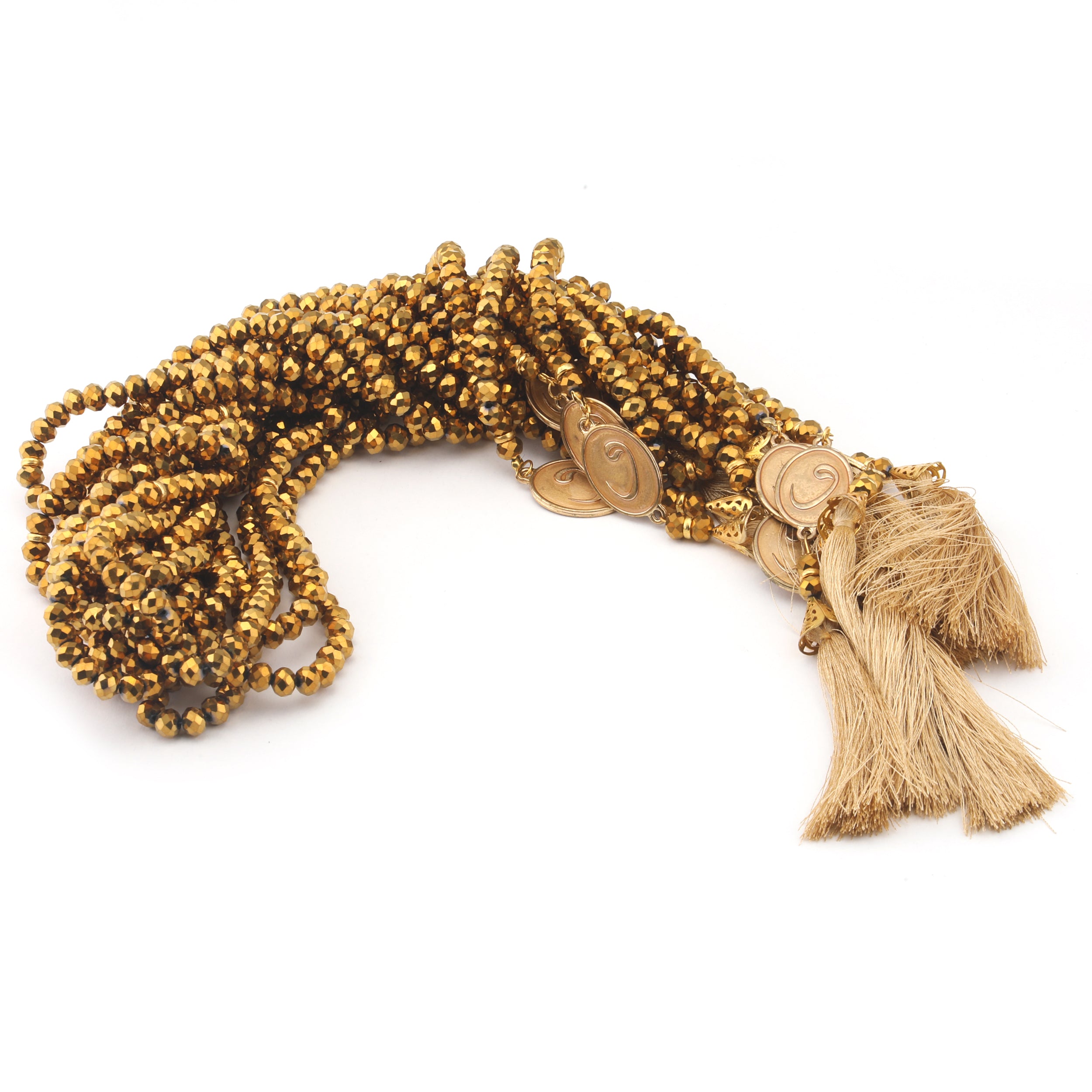 Amsons Special Waw Gold Acsent 100 Bead Tasbih