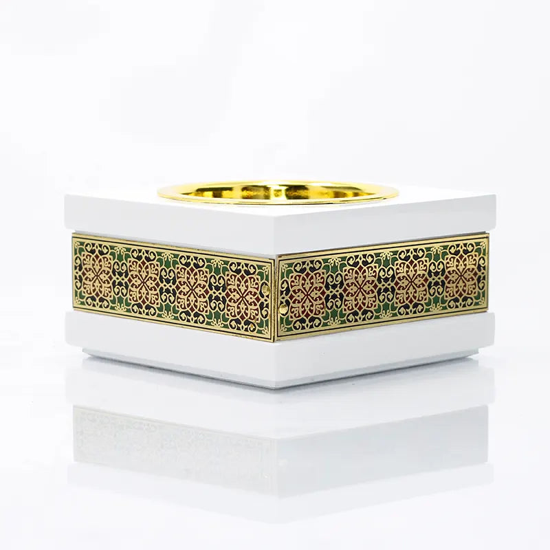 White Designer Bukhoor Burner 00883