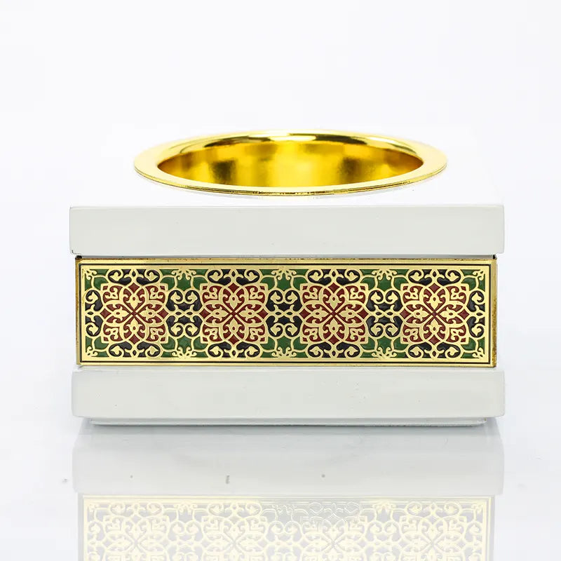 White Designer Bukhoor Burner 00883