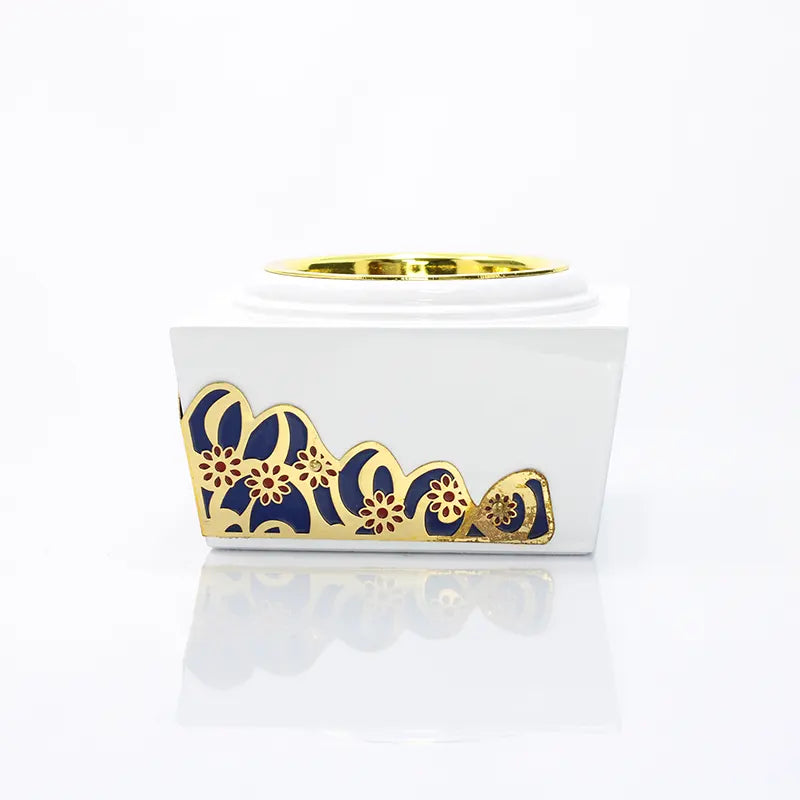 White & Gold Bukhoor Burner AM00886