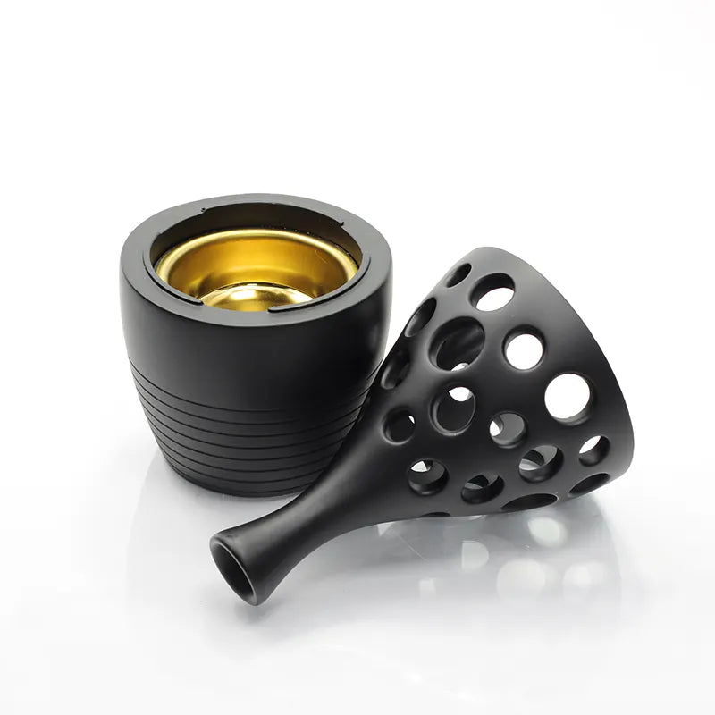 Sculpted Black Bakhoor Burner H7504