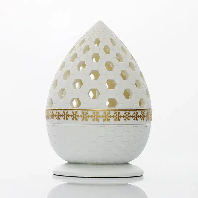 Modern White Teardrop Burner H7517