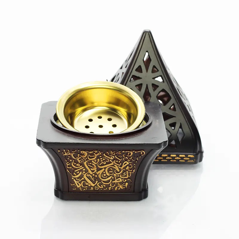 Triangular Brown Bukhoor Burner H7519