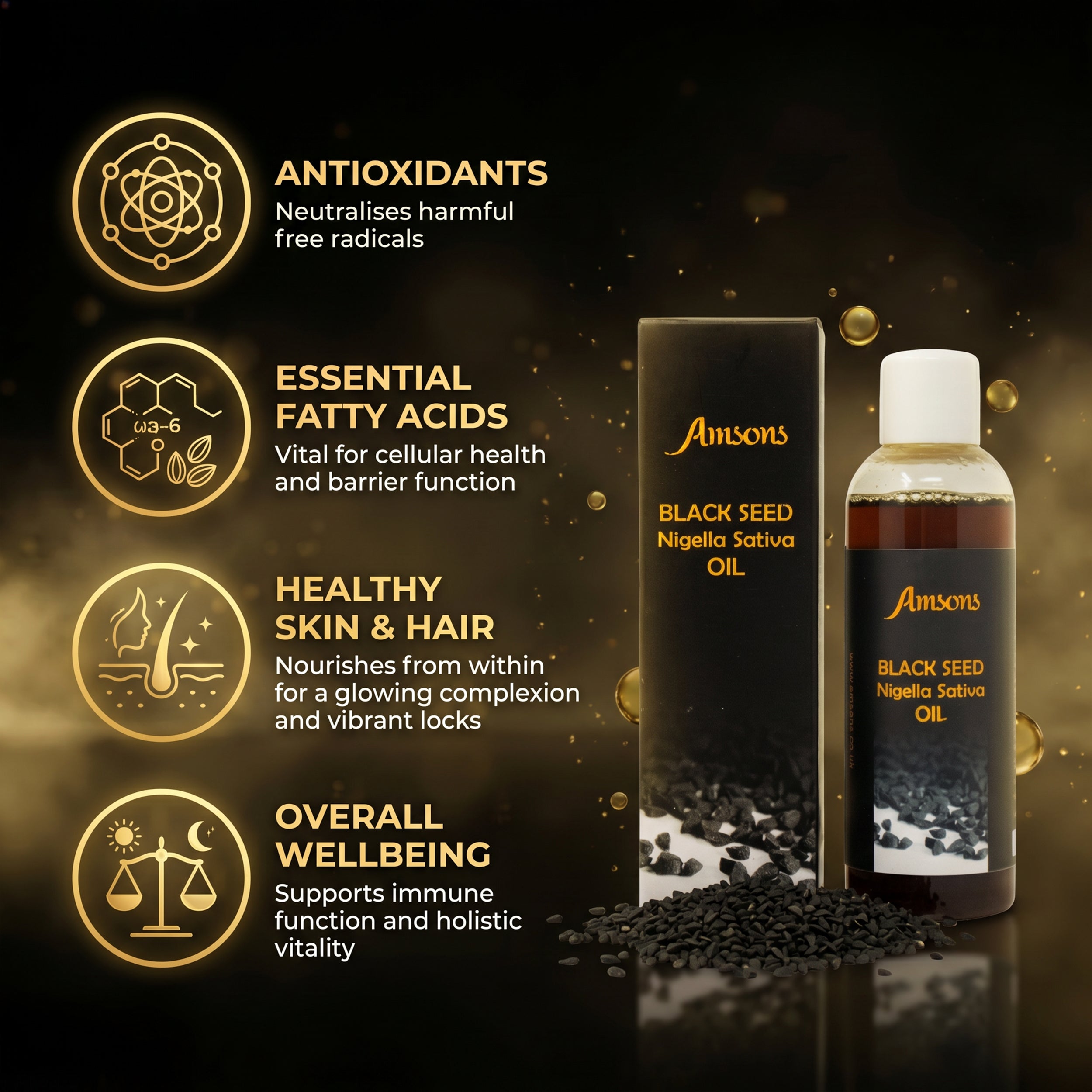 Amsons Blackseed Nigella Sativa Oil 100ml