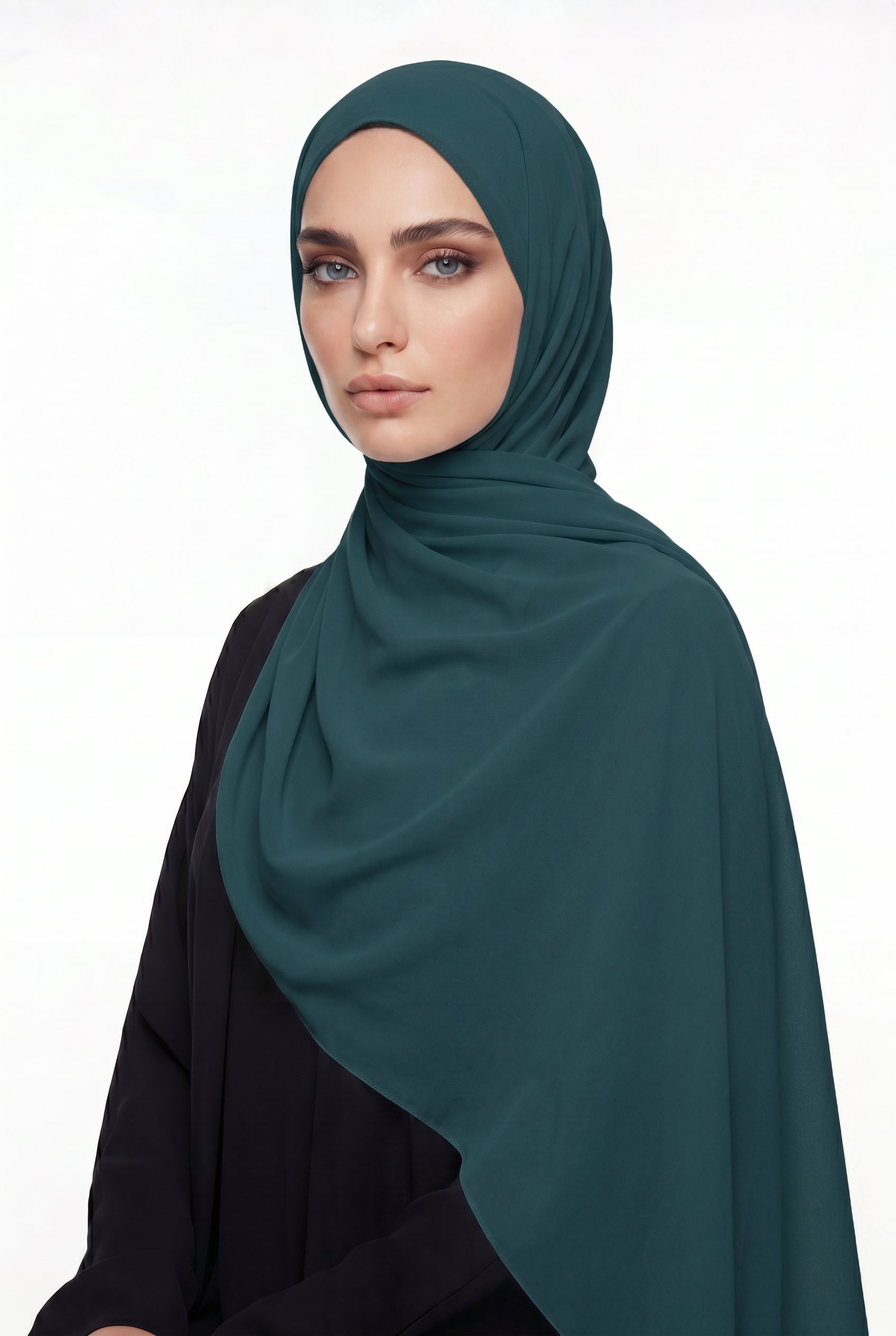 Light Teal Chiffon Hijab Col 21