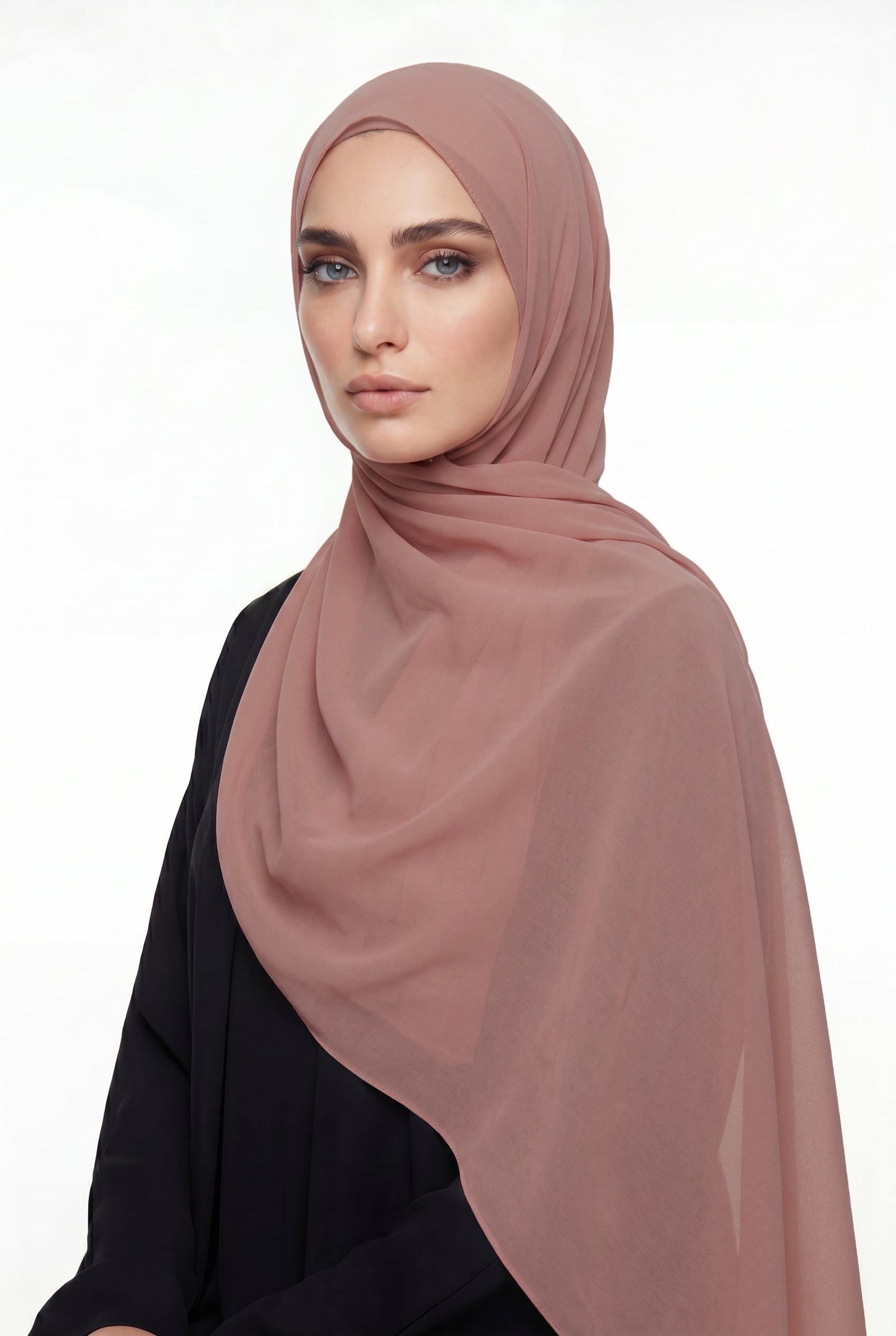 Salmon Chiffon Hijab Col 60