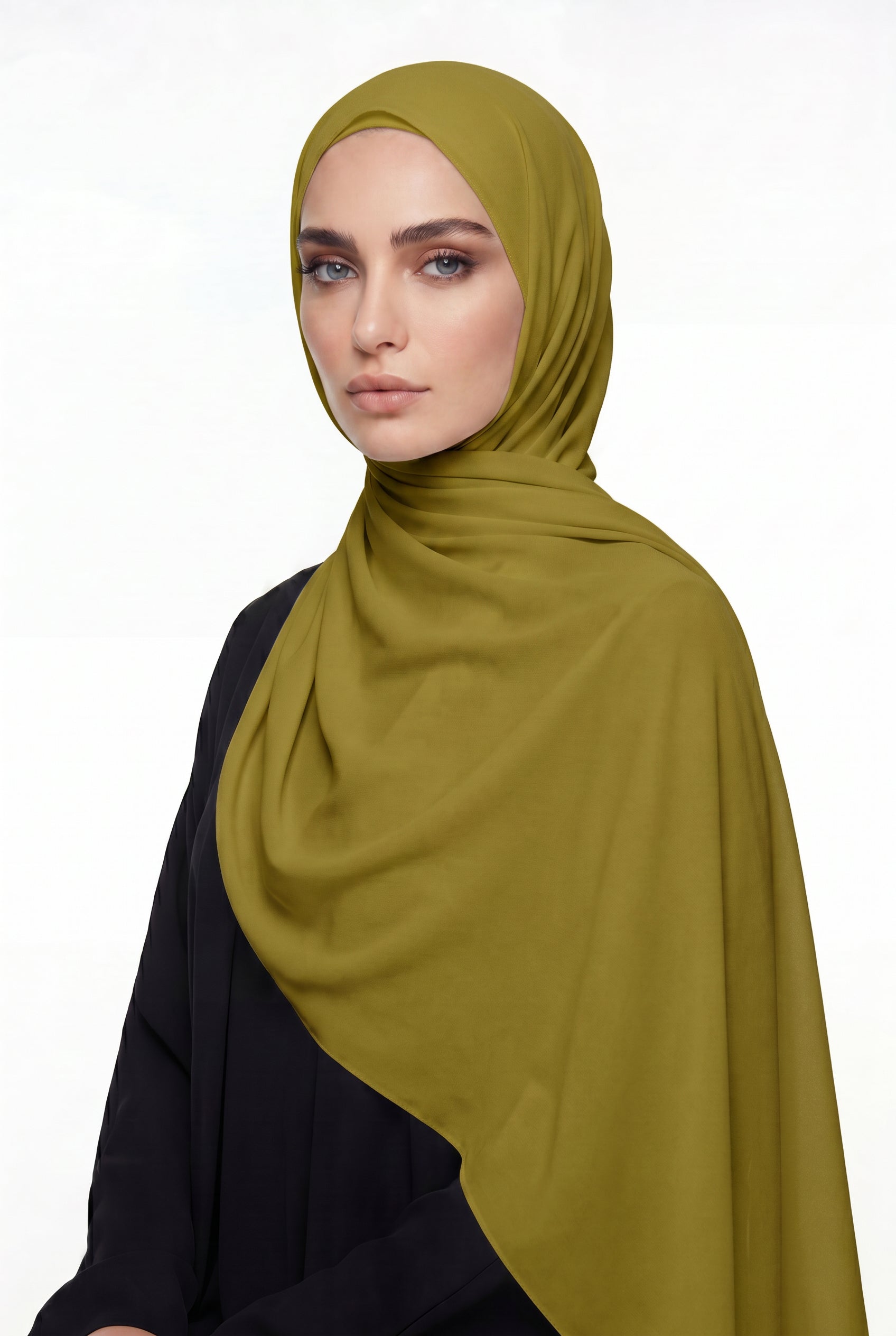 Olive Chiffon Hijab Col 66