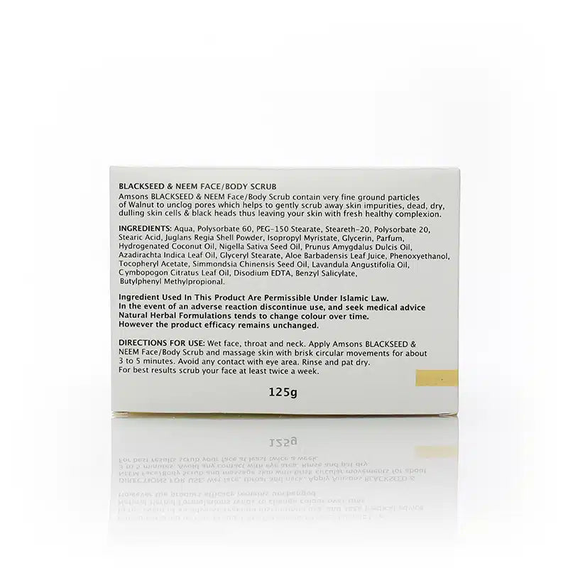 Face/Body Scrub with Black Seed and Neem 125g