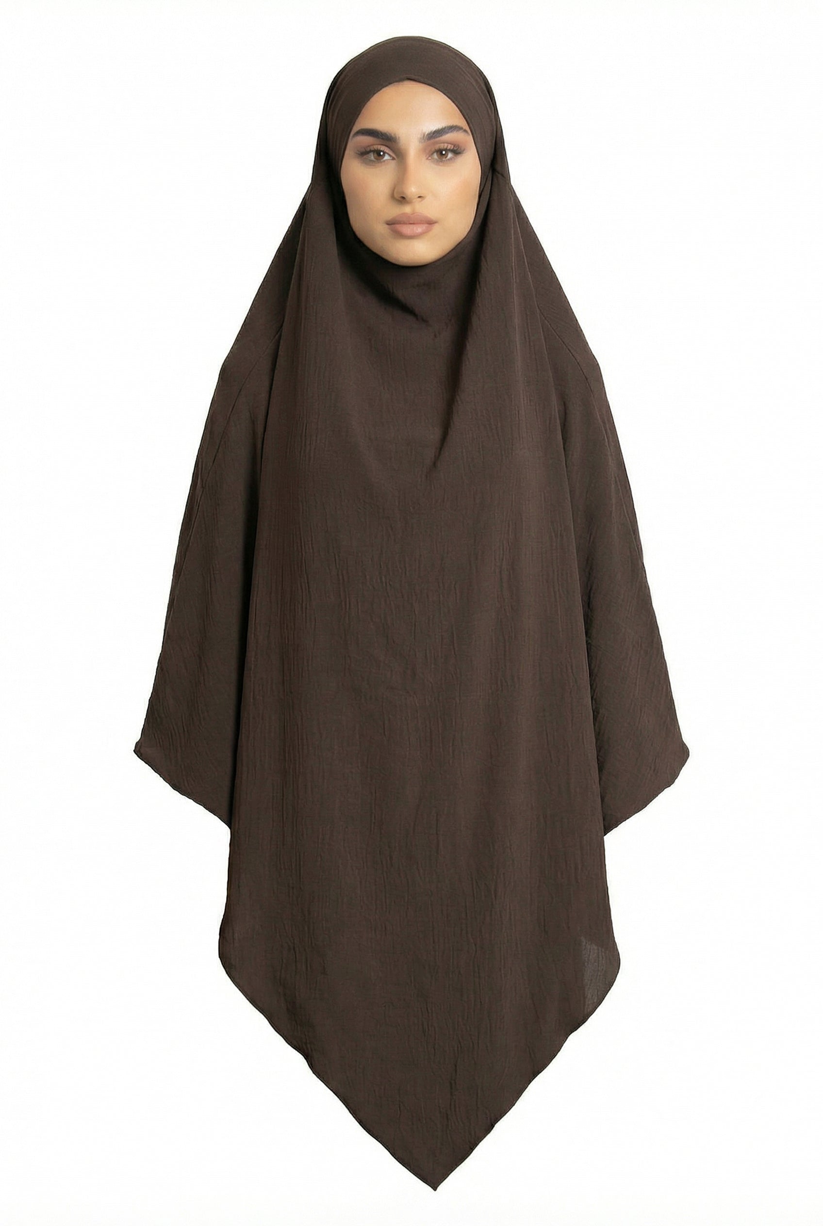 One Piece Khimar Brown Col 48
