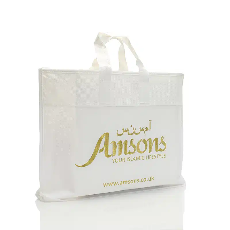 Fabric White Amsons Gift Bag