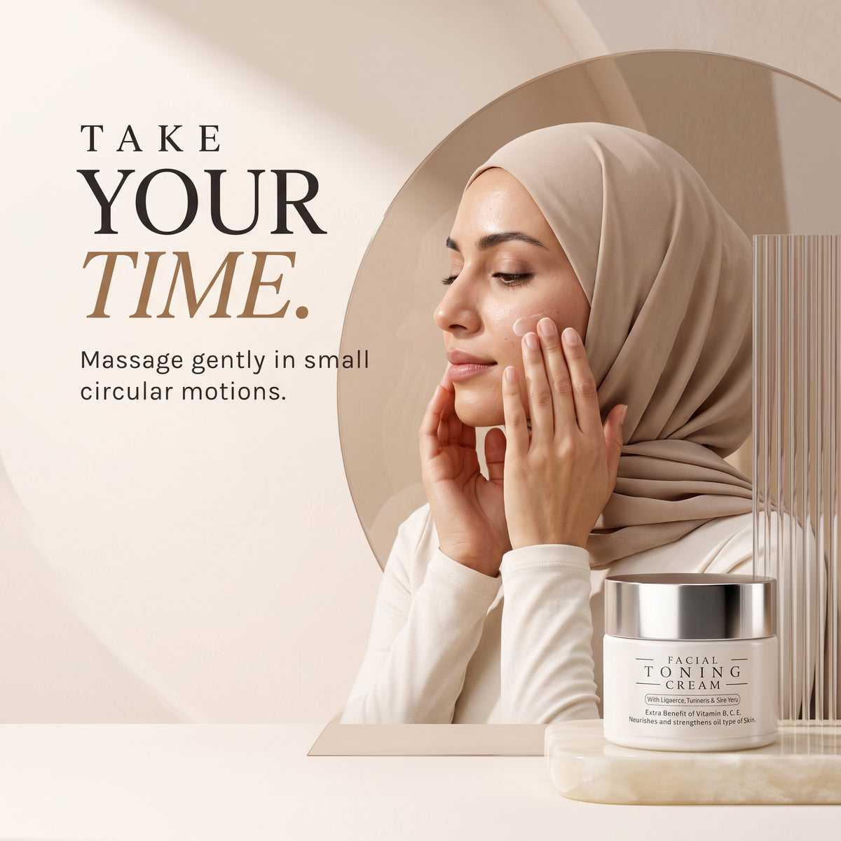 Facial Toning Cream With Liquorice, Turmeric & Aloe Vera 50g