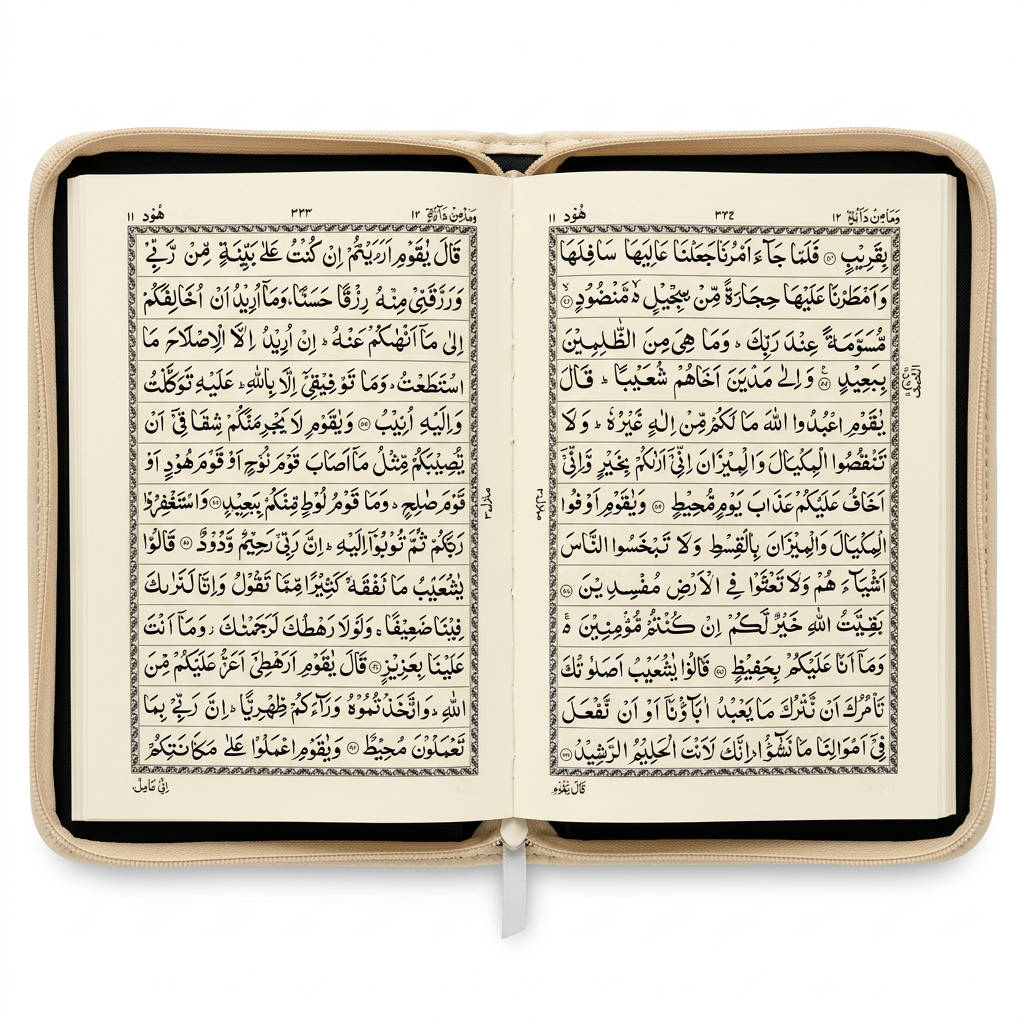 Gold Quran Zipped 13 lines Indo Pak Ref 3-S
