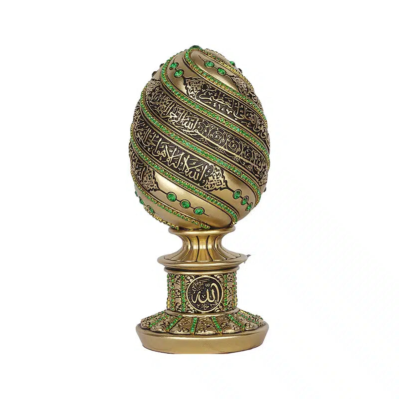 Green And Gold Aytul Kursi Egg 0431