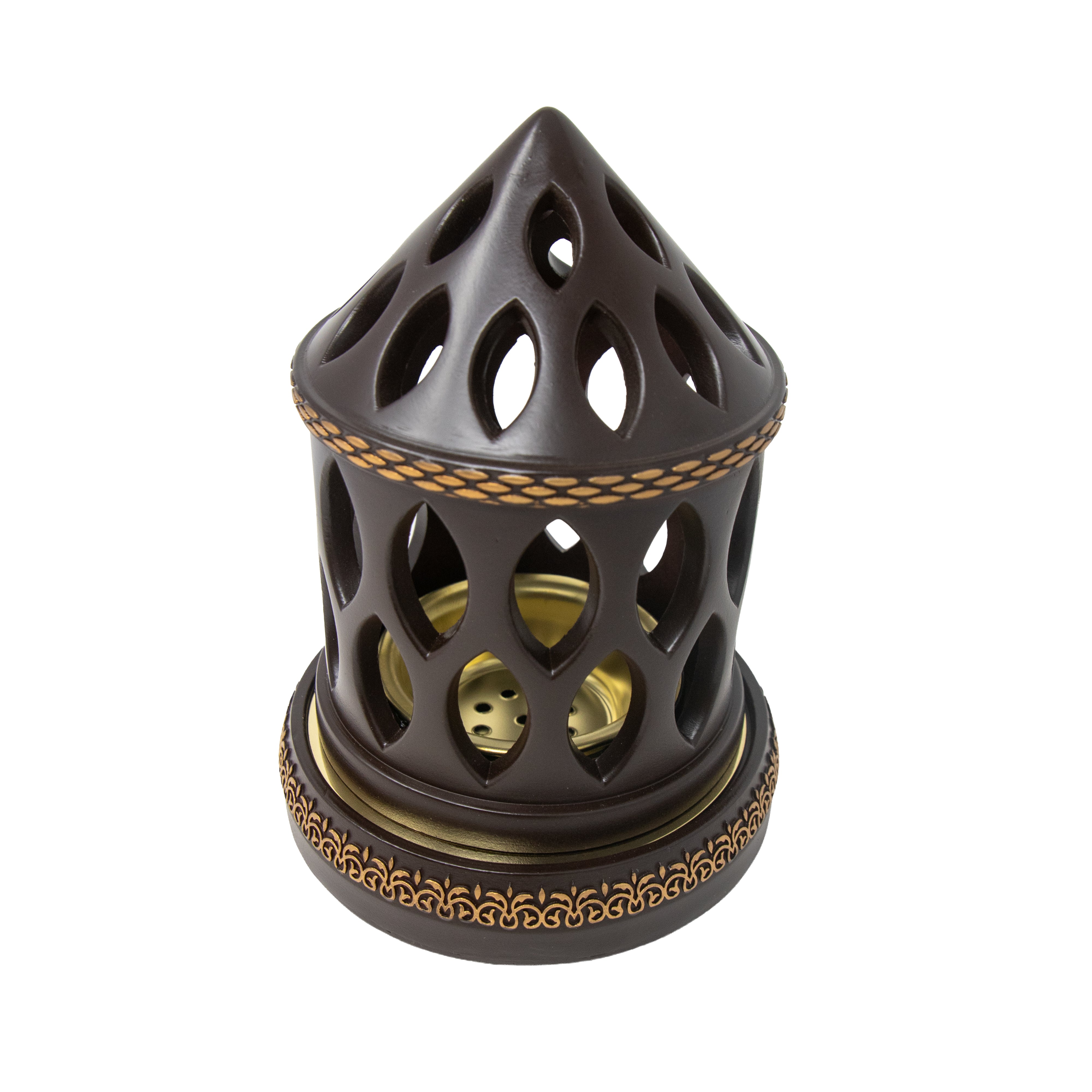 Pointed Dome Brown Bakhoor Burner H7540