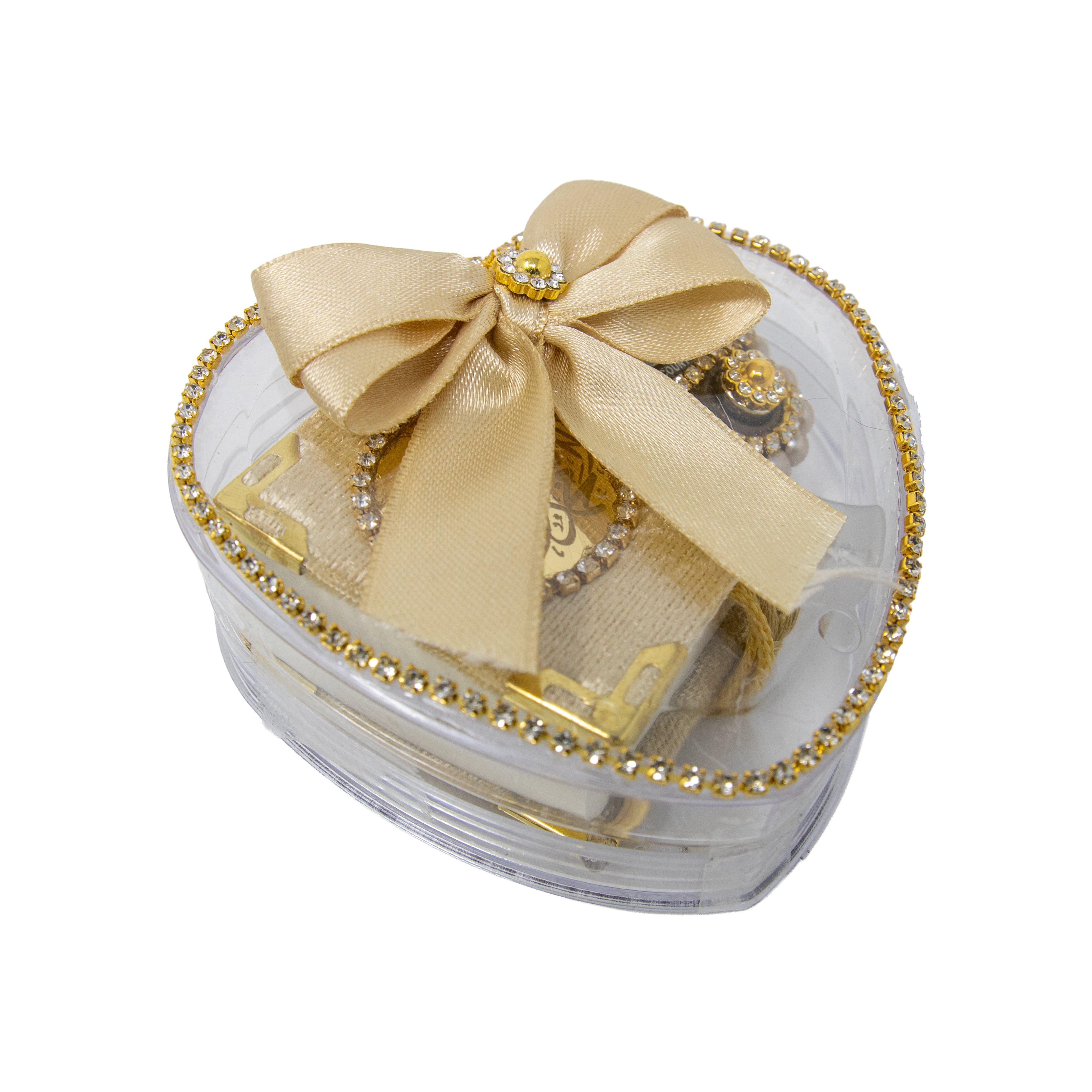 Mini Quran Heart Heart Gift Gold